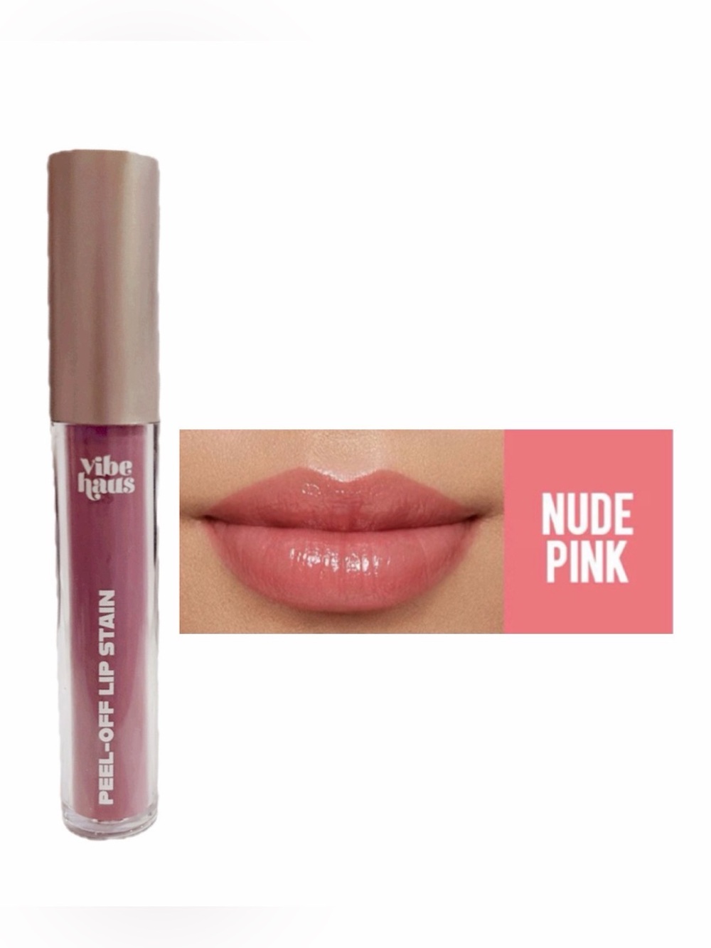 NWOB Vibe Haus Peel-Off Lip Stain - Nude Pink